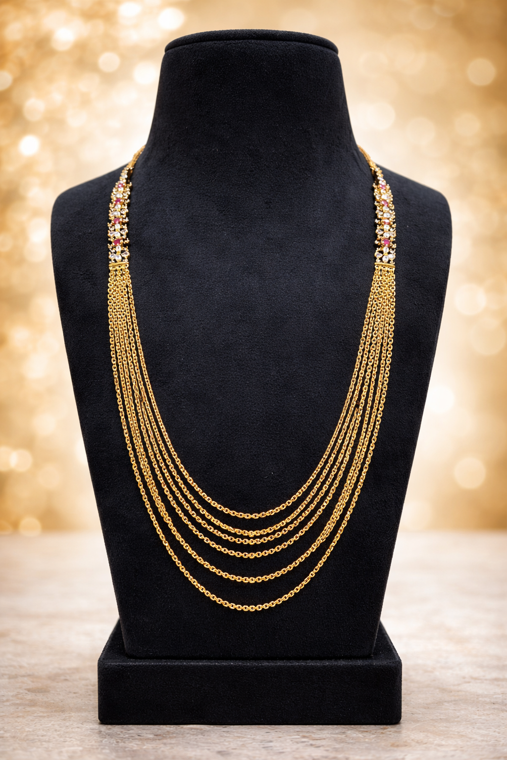 Traditional Chandra Haram Gold Necklace