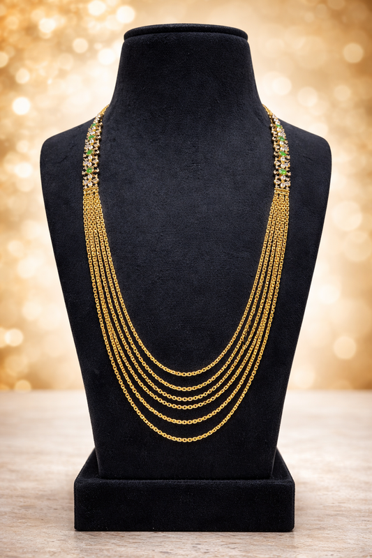 Traditional Chandra Haram Gold Necklace