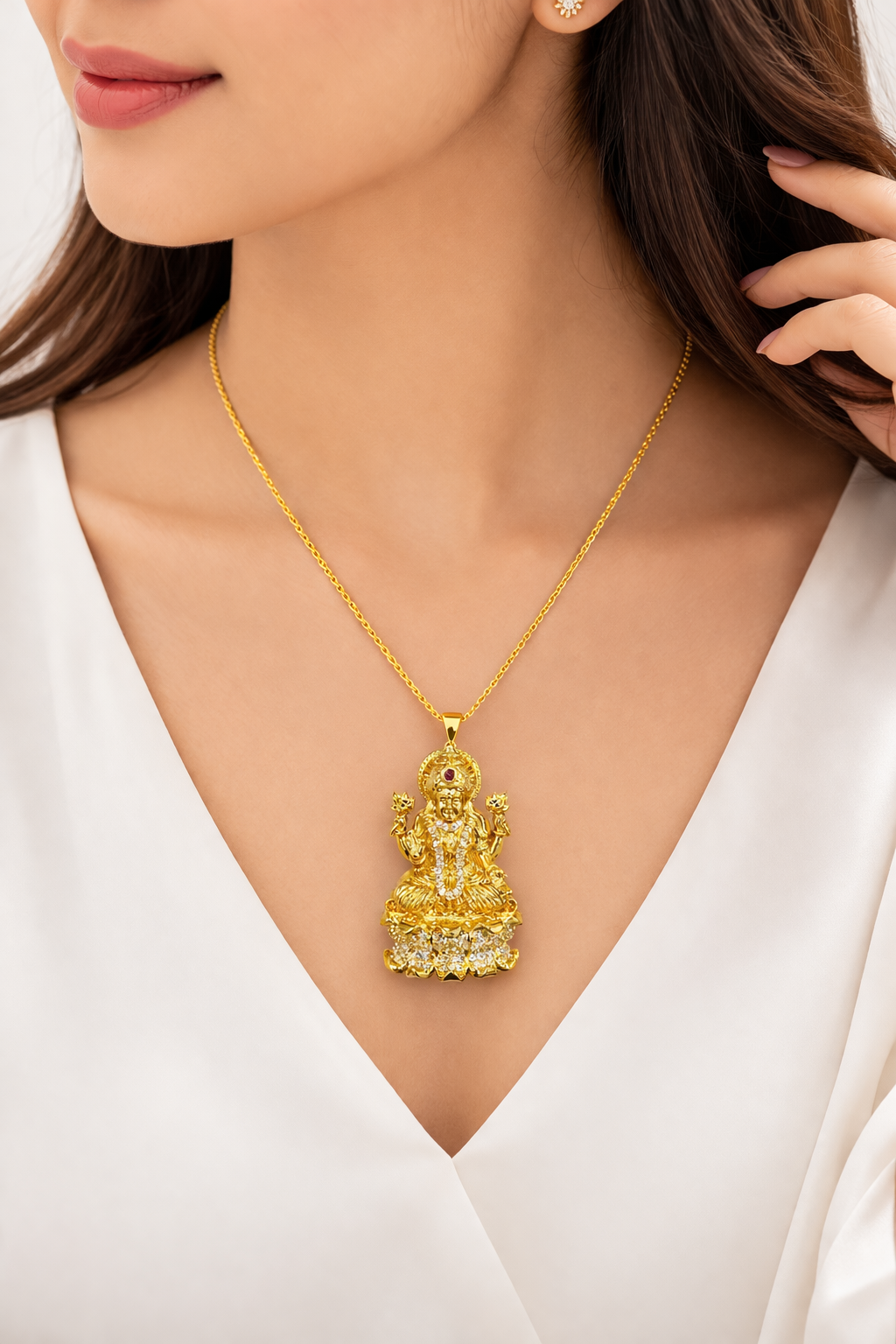 Lakshmi Devi Gold Pendant