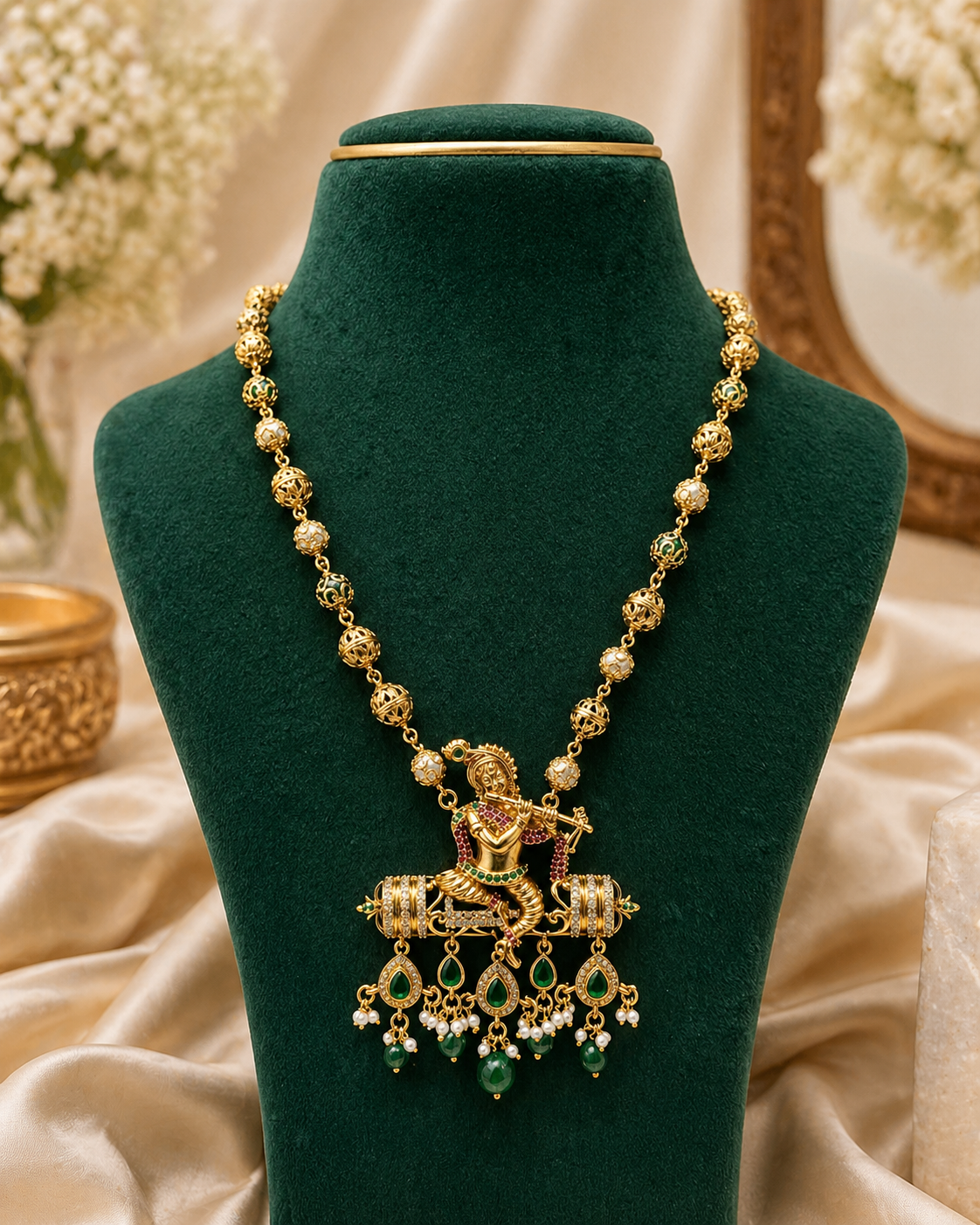 Krishna Pendant Necklace Set