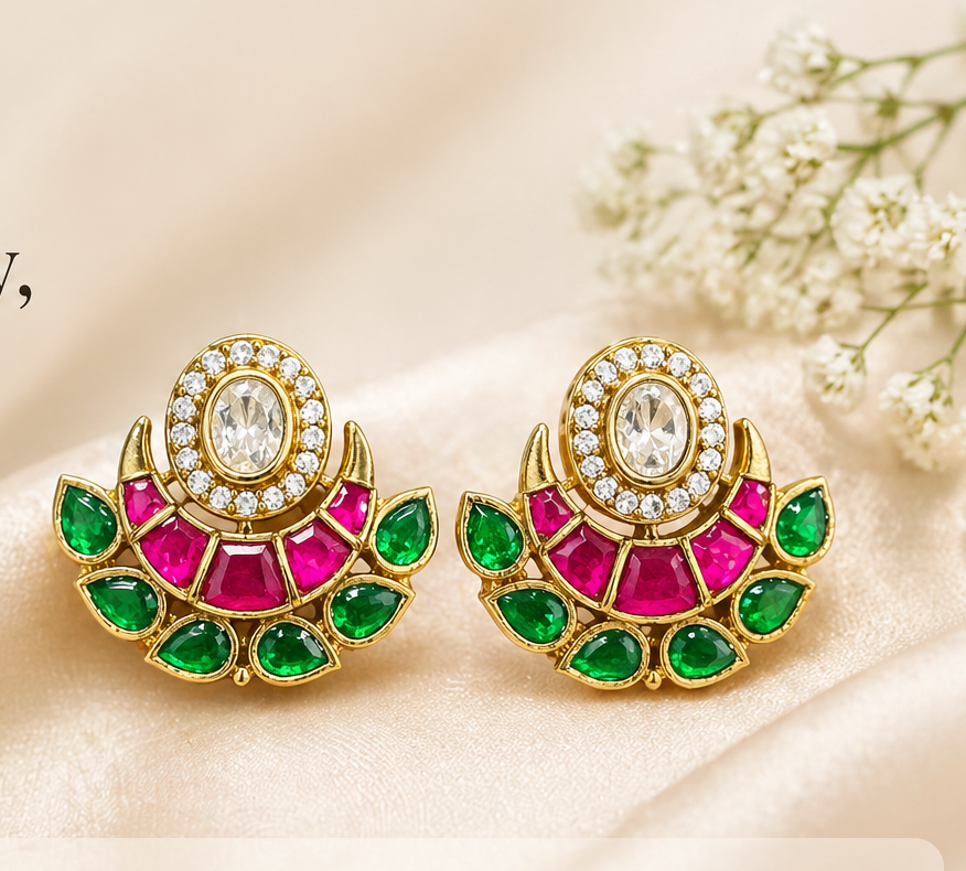 Beautiful Jadu Kundan studs