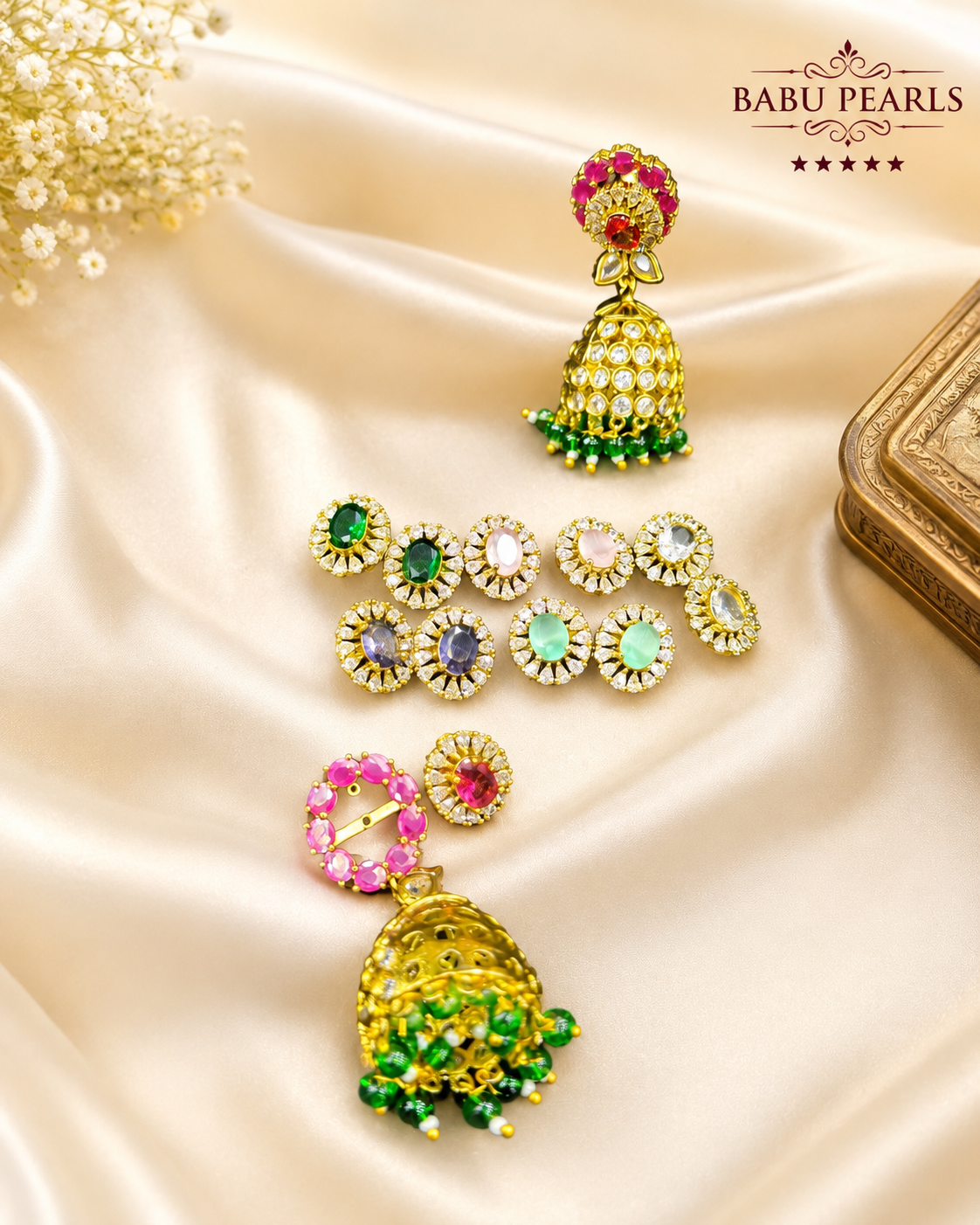 Multi-Color Changeable Jhumkas