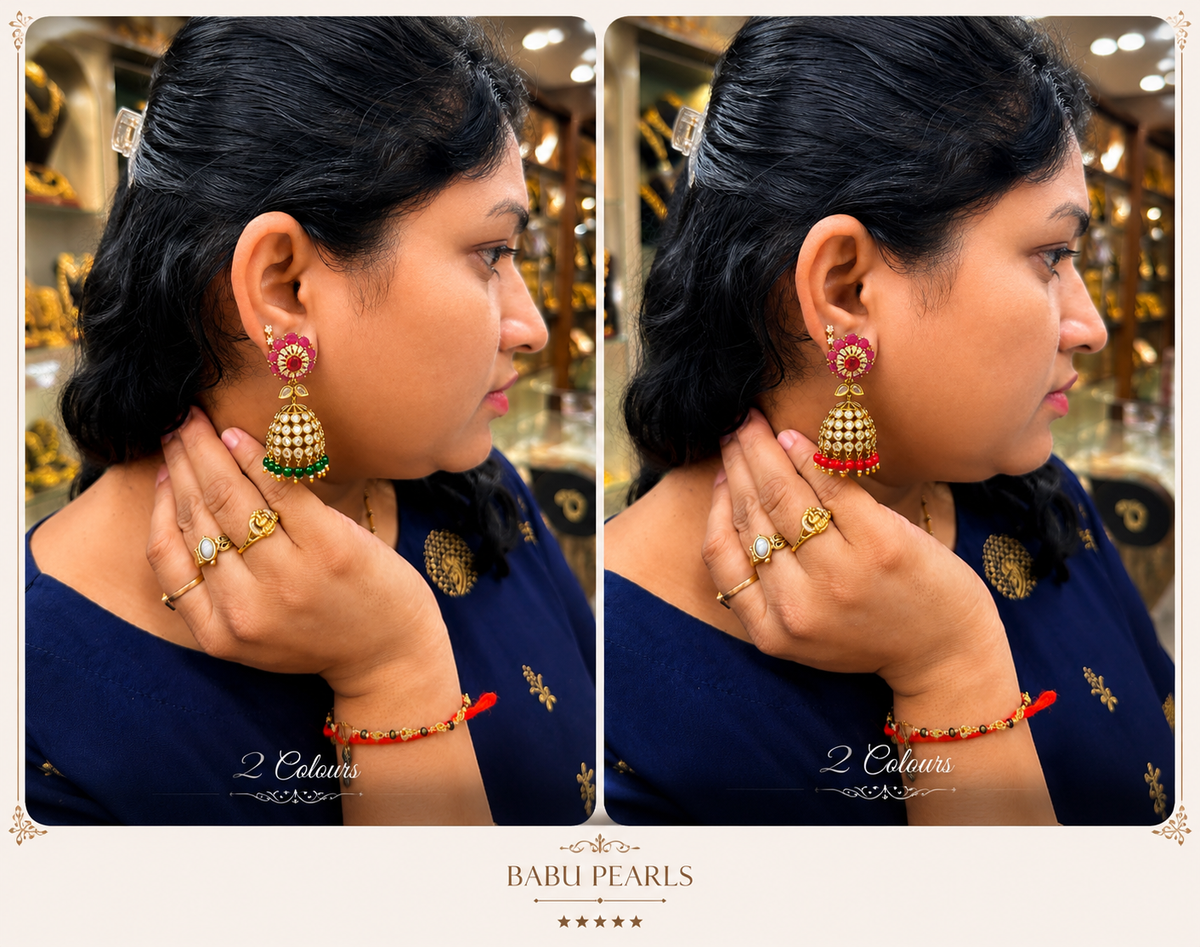 Multi-Color Changeable Jhumkas