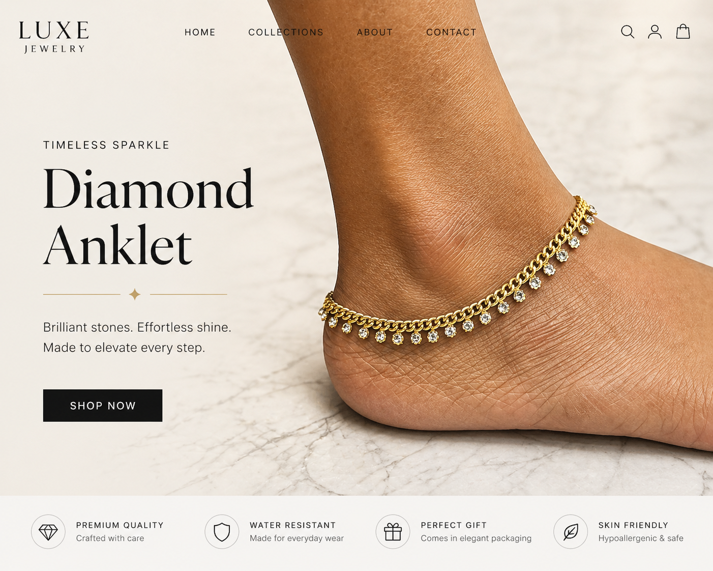 Stone anklets (10inche)