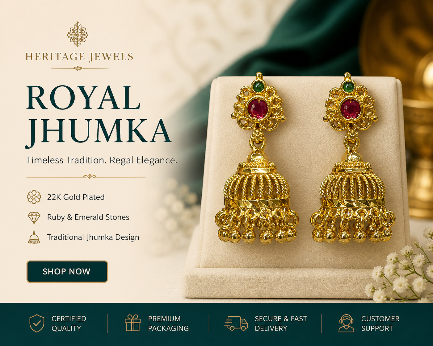 Royal Jhumka Elegance ✨