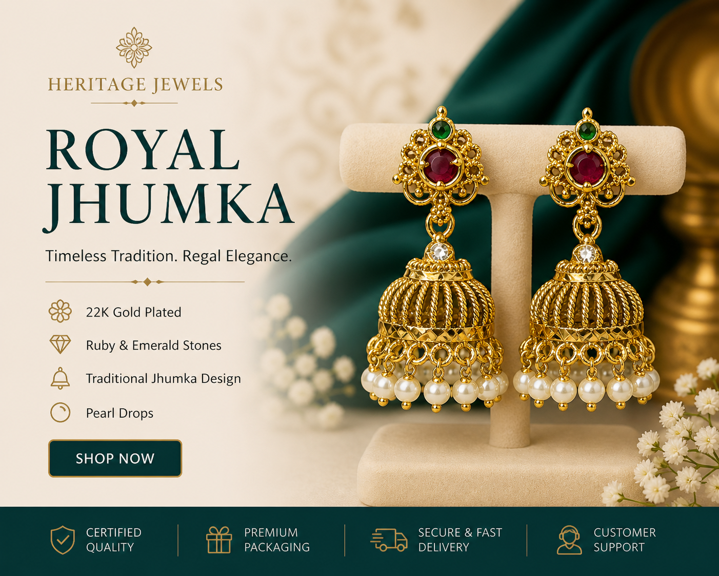 Royal Jhumka Elegance ✨