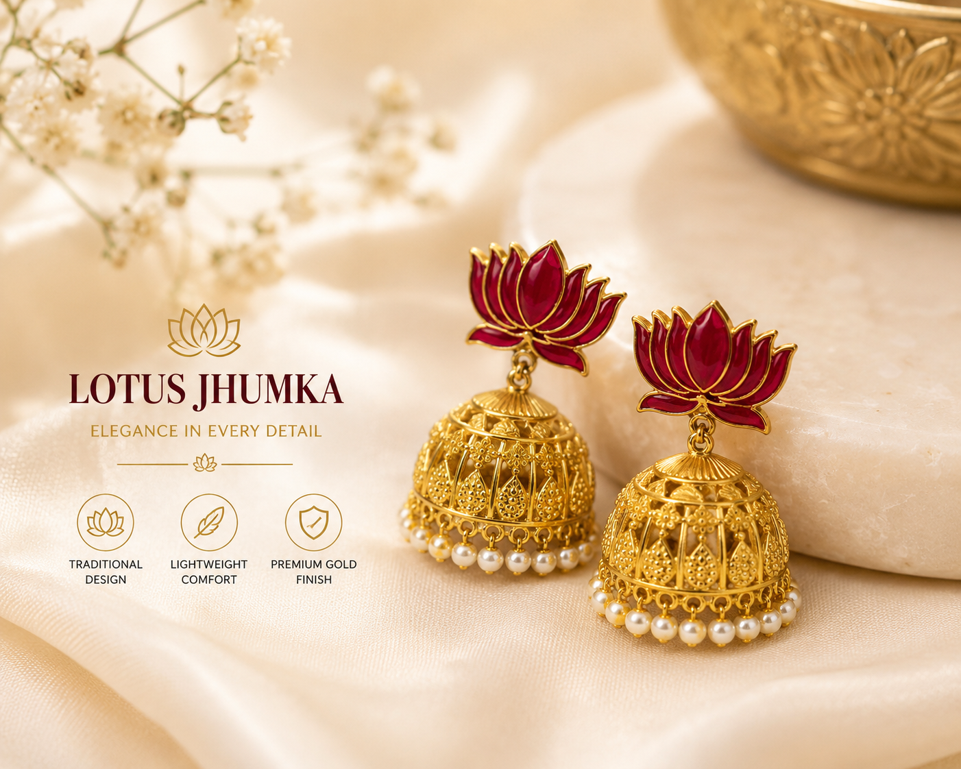 ✨ “Every Jhumka Tells a Story of Grace, Tradition & Timeless Beauty.” ✨