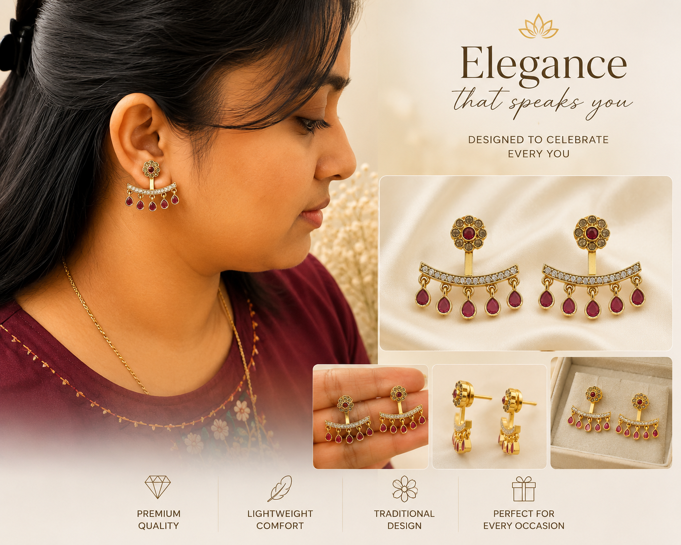👑 “Tradition meets modern elegance.”