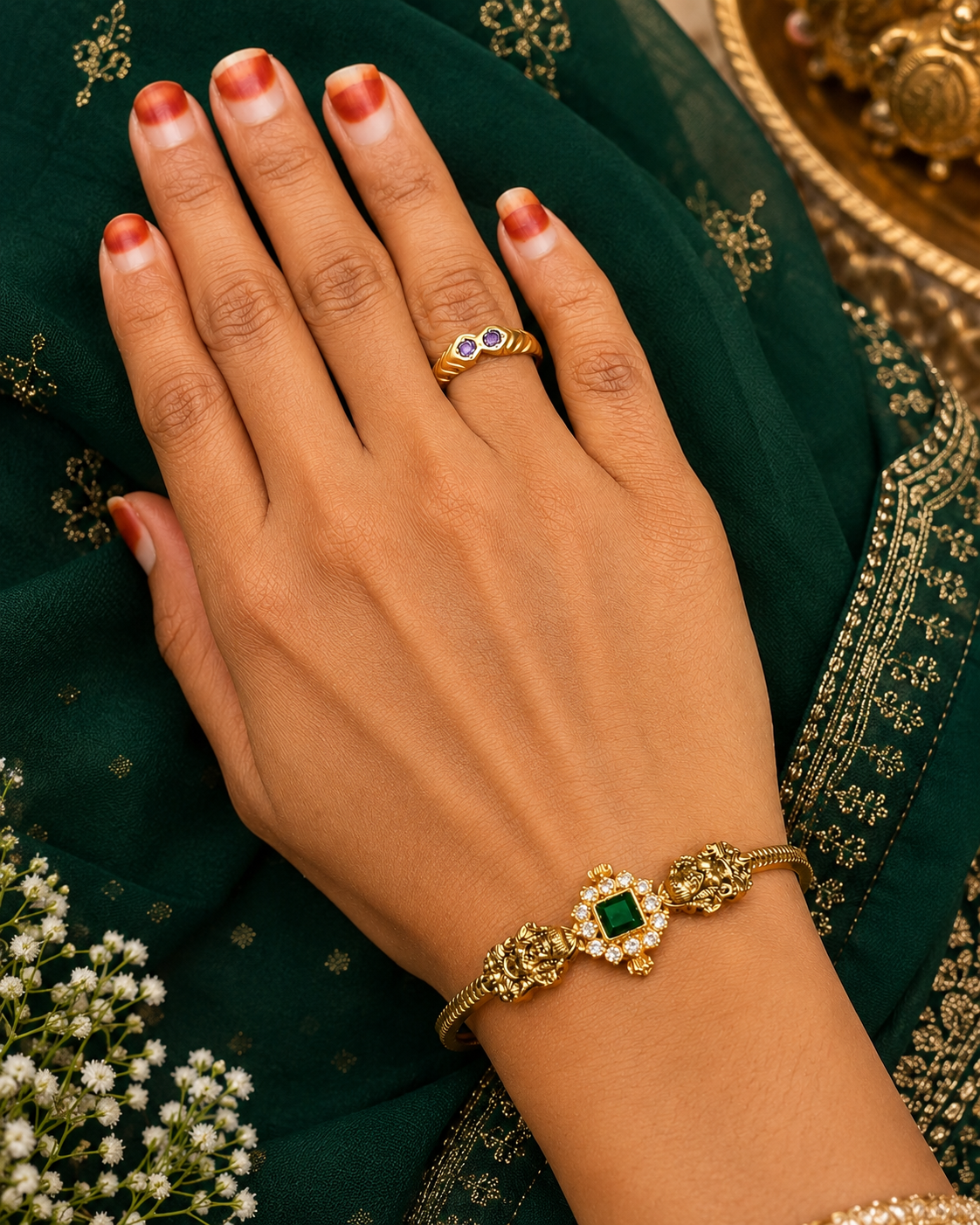 Premium Antique Stone Kada