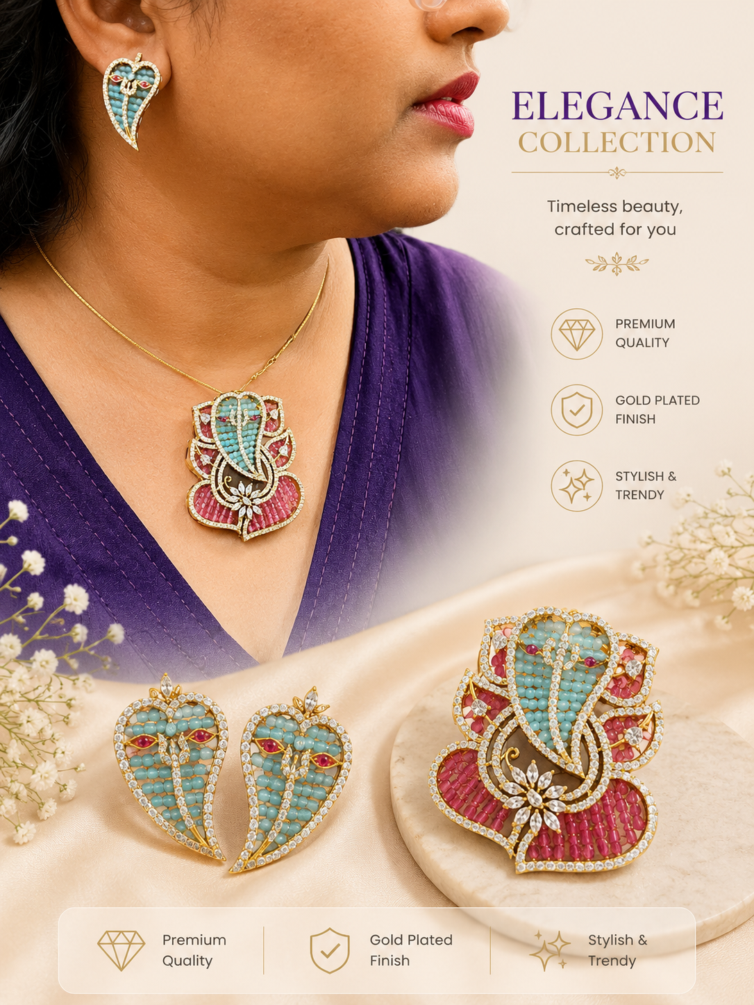 ✨ Elegant Beaded Jewelry Set ✨