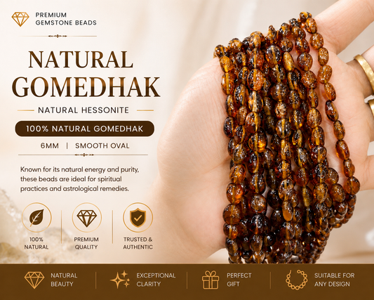 Natural Hessonite gomedak Oval Beads, 18inch one strands