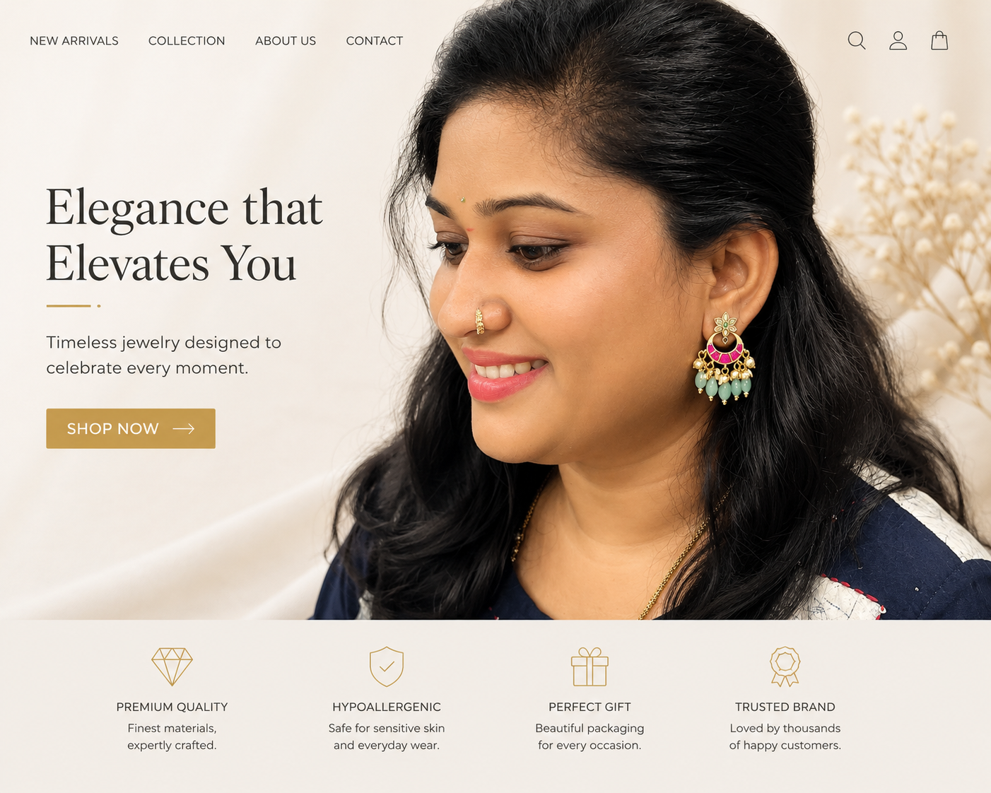 Beautiful Jadu Kundhan earrings
