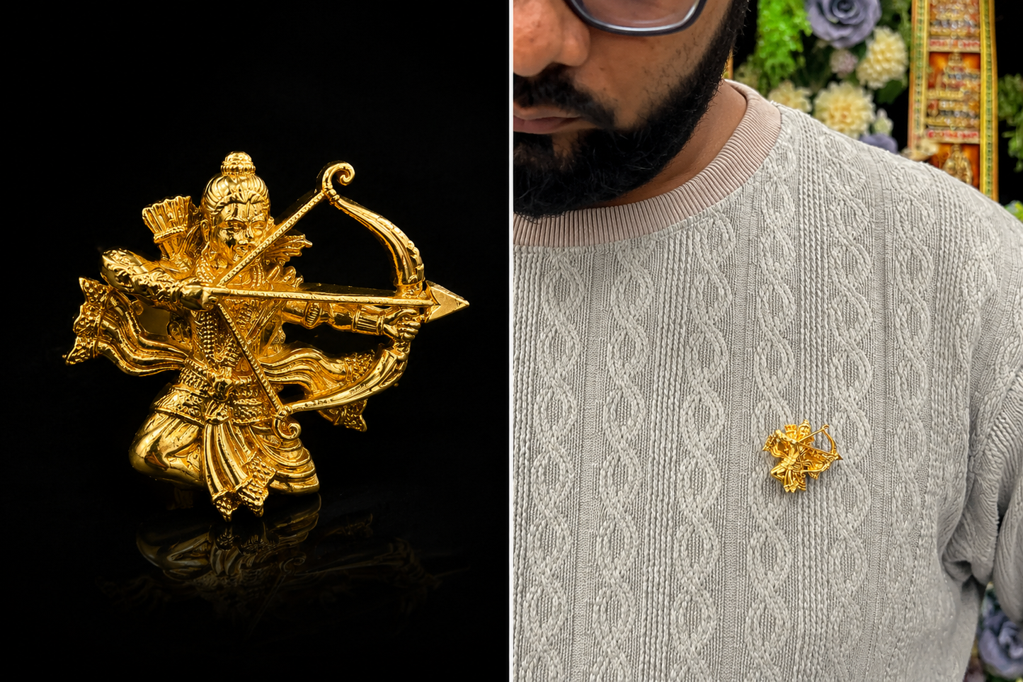 * 🏹 Sri Rama Brooch – Wear Your Faith with Pride