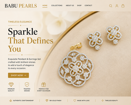 Sparkle Pendant & Earrings Set