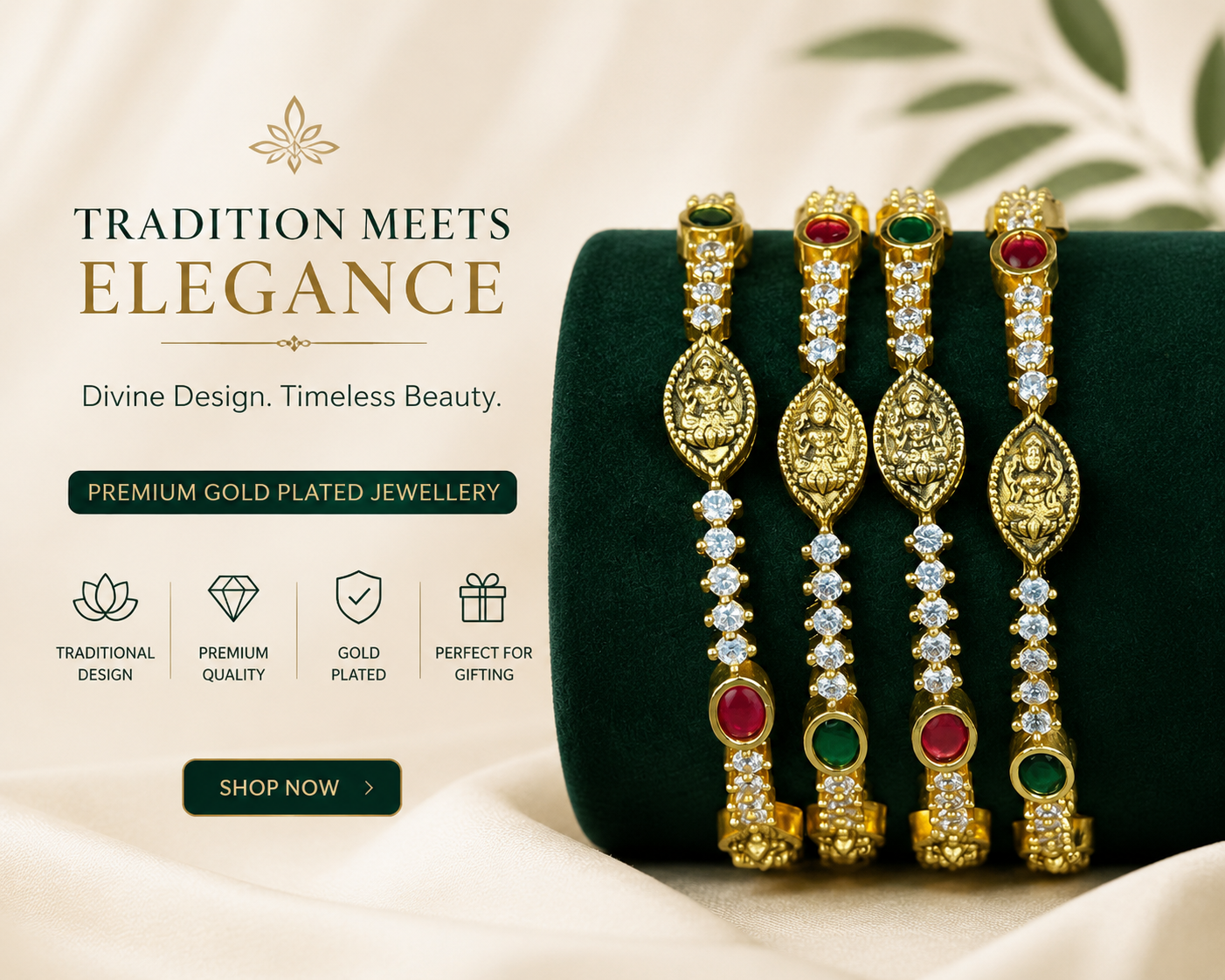 👑 “Traditional Charm, Modern Shine.”