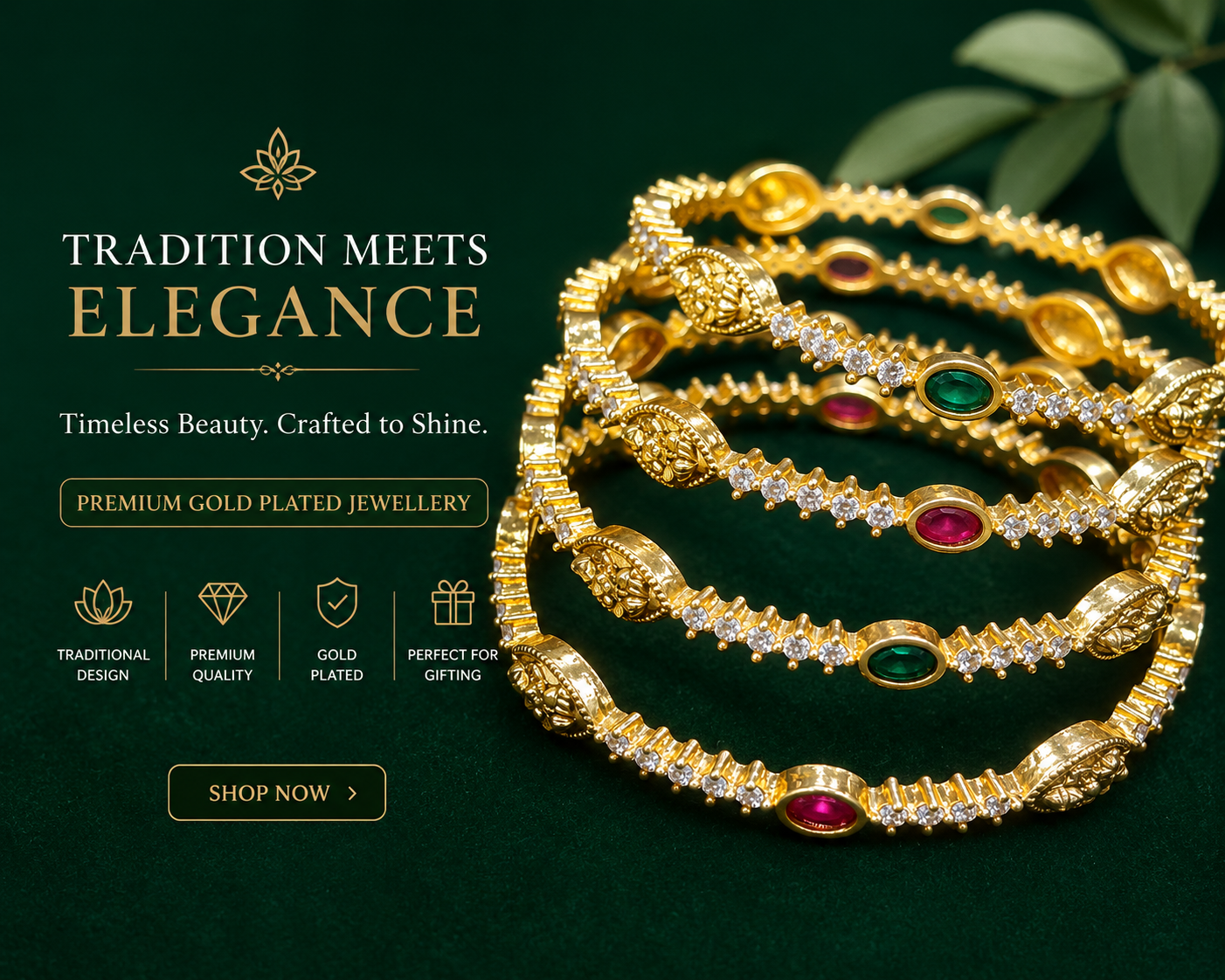 👑 “Traditional Charm, Modern Shine.”