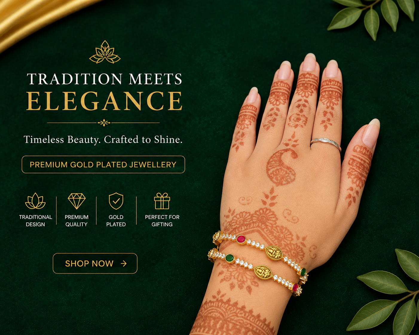 👑 “Traditional Charm, Modern Shine.”