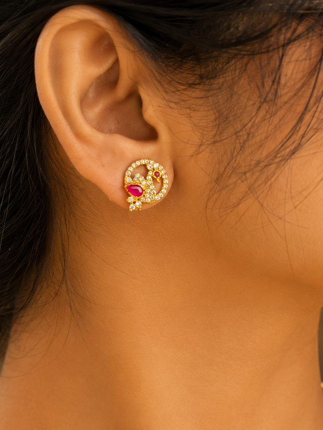 ✨ Navaratna Peacock Elegance Set