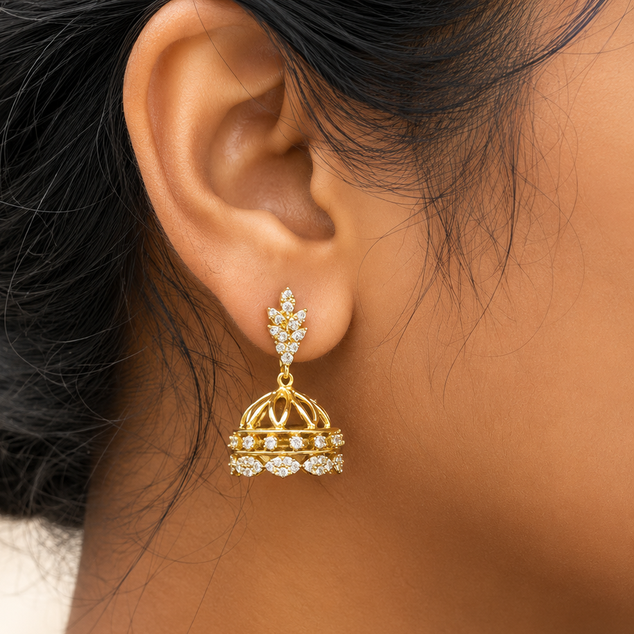 Diamond Glow Jhumkas