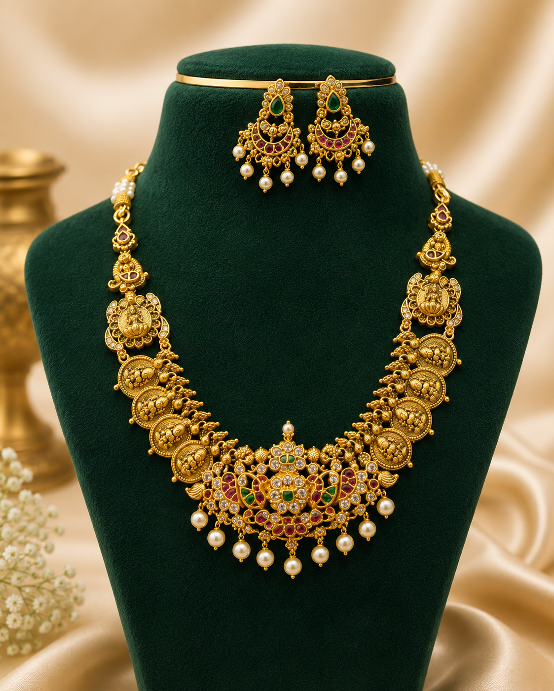 💫Royal Lakshmi Heritage Necklace Set✨