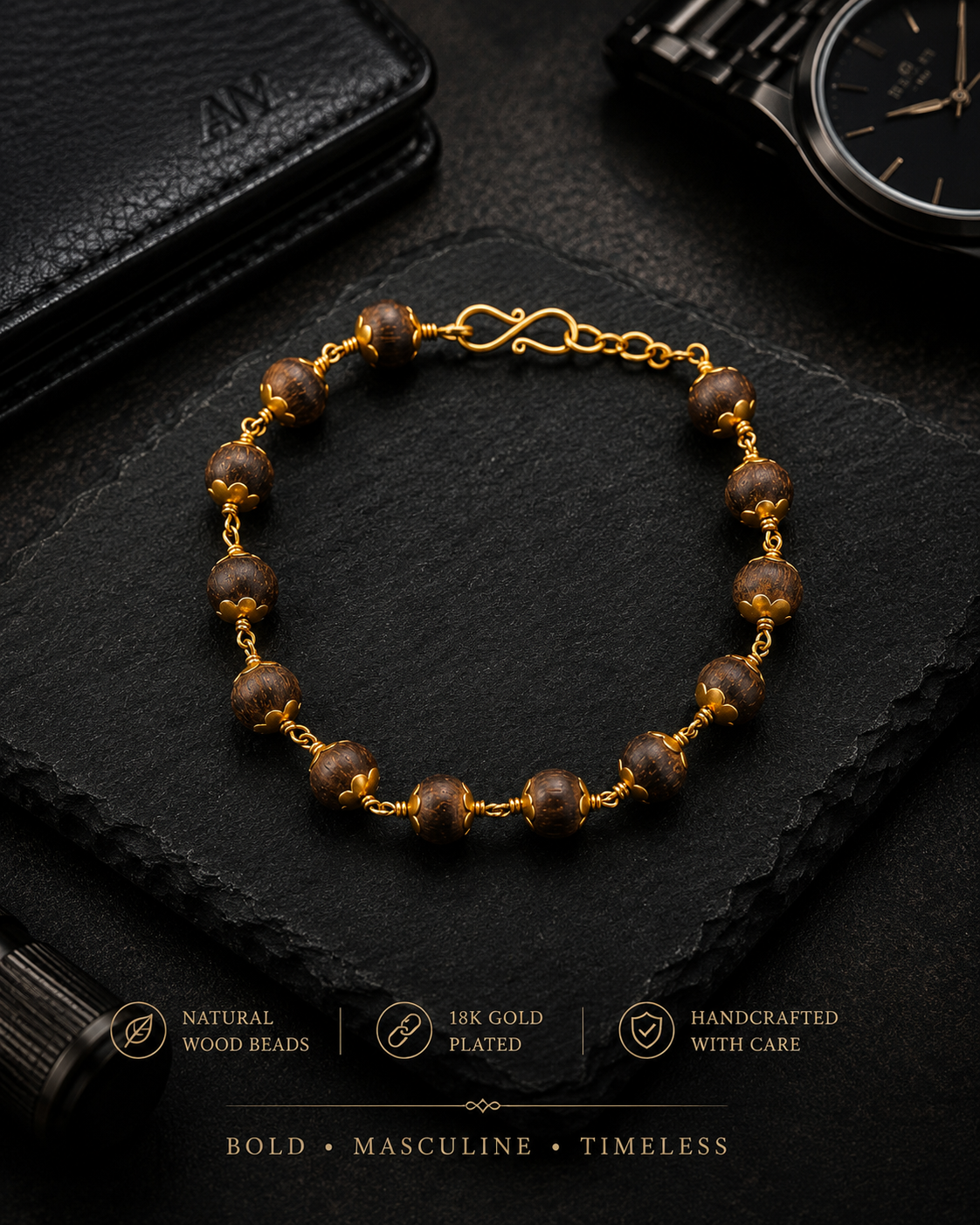 🐅Natural Sandalwood Men’s Bracelet🐅🐅🐅week per booking