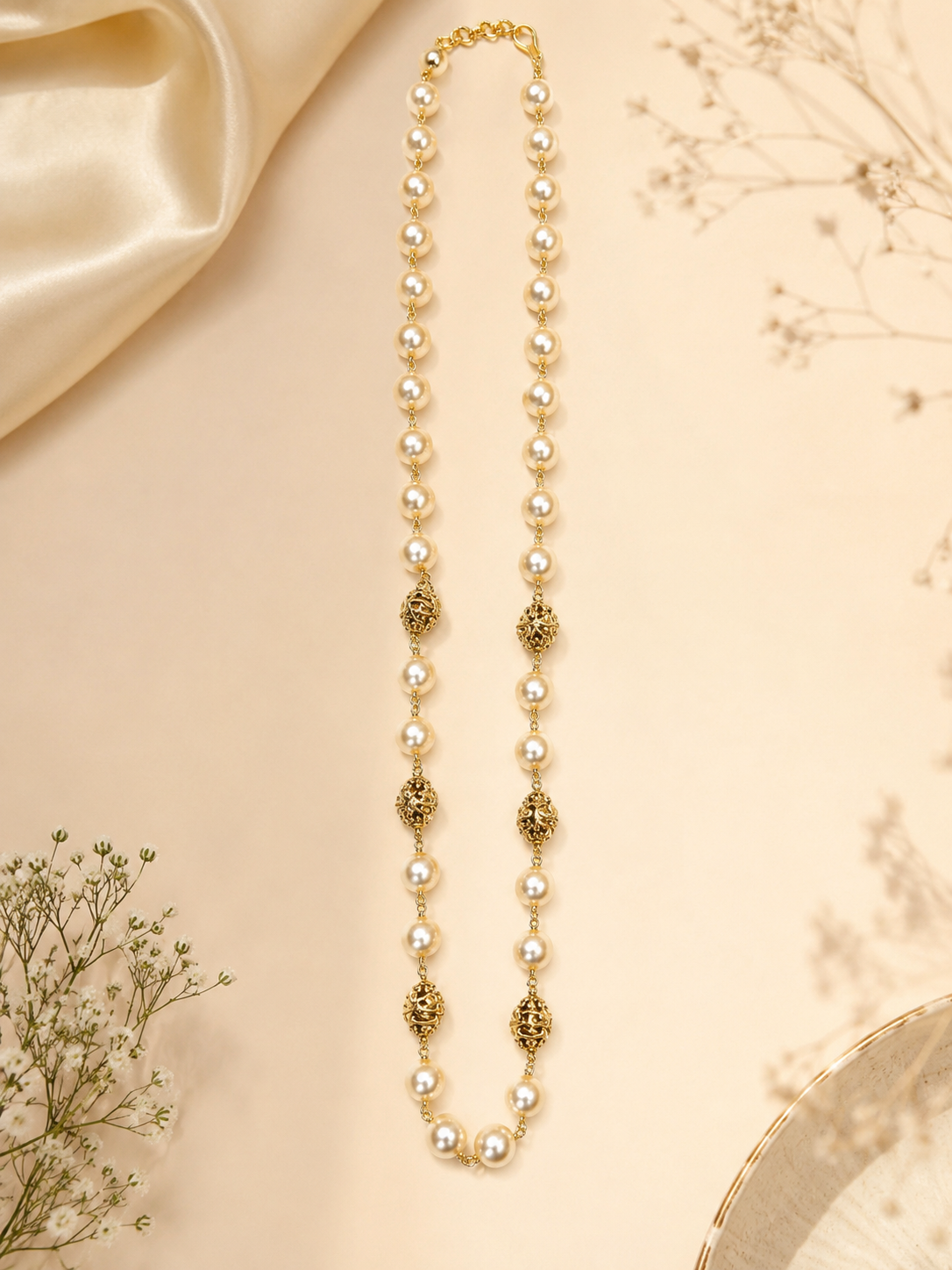 ✨Heritage Pearl Sherwani Chain 💫