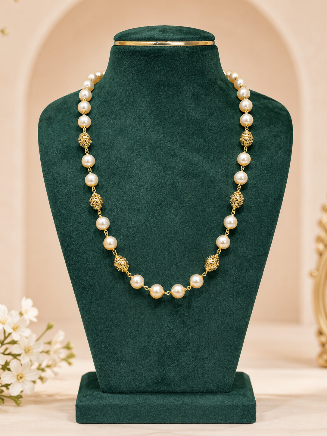 ✨Heritage Pearl Sherwani Chain 💫