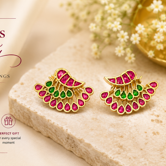 👑 Classic Charm, Modern Shine ￼ Jadu Kundan studs