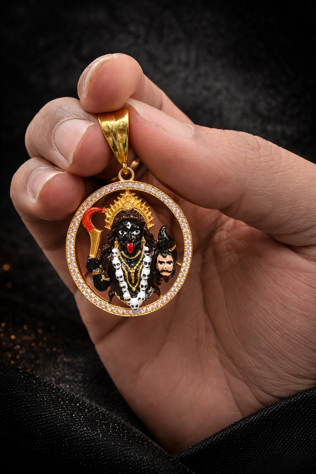 Mahakali Divine Power Men’s Gold Locket