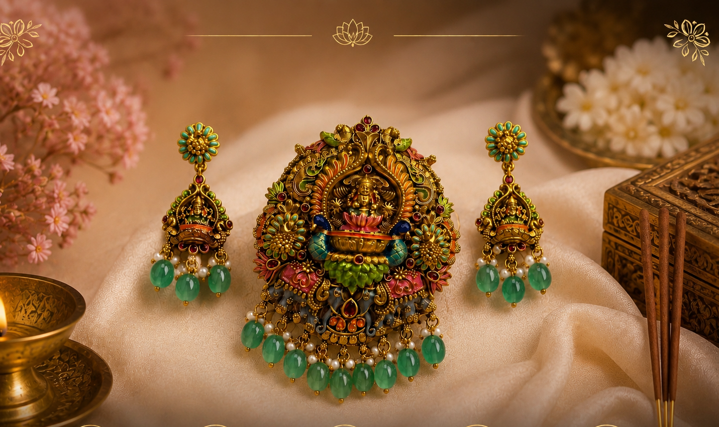 ✨Beautiful traditional locket and earrings 💫✨