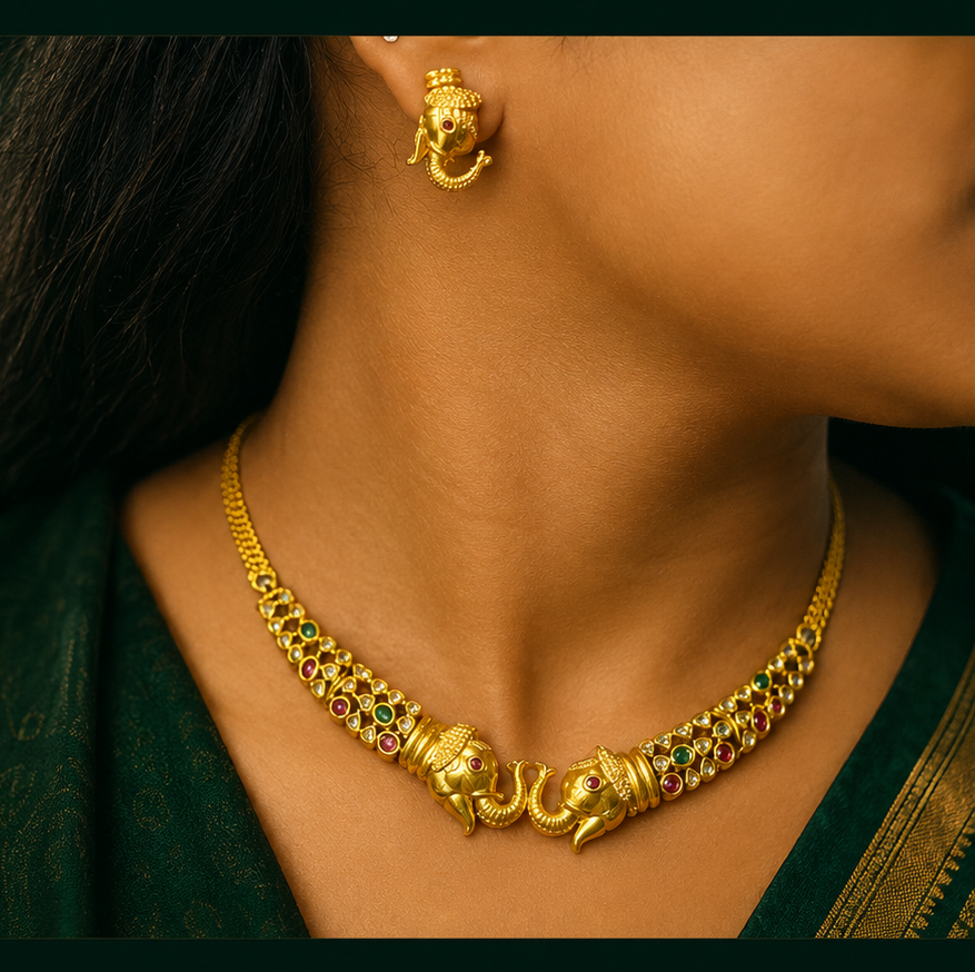 ✨ Royal Gaja Necklace Set