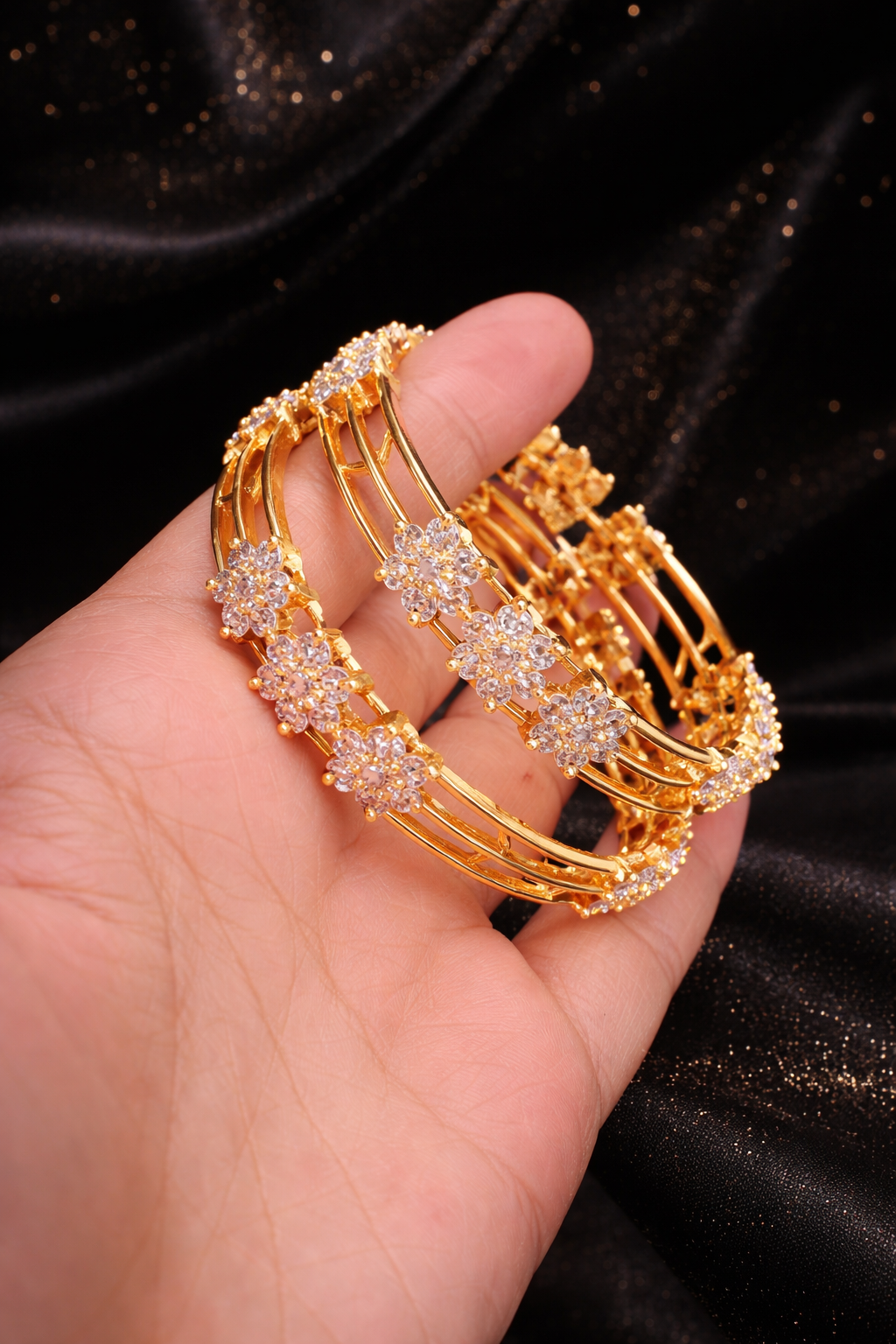 Diamond Bloom Bangles Collection