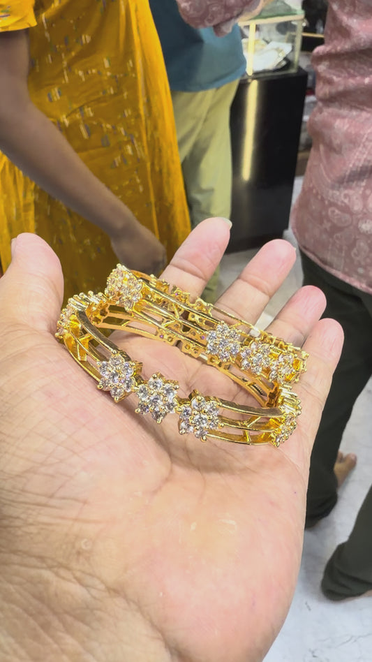 Diamond Bloom Bangles Collection