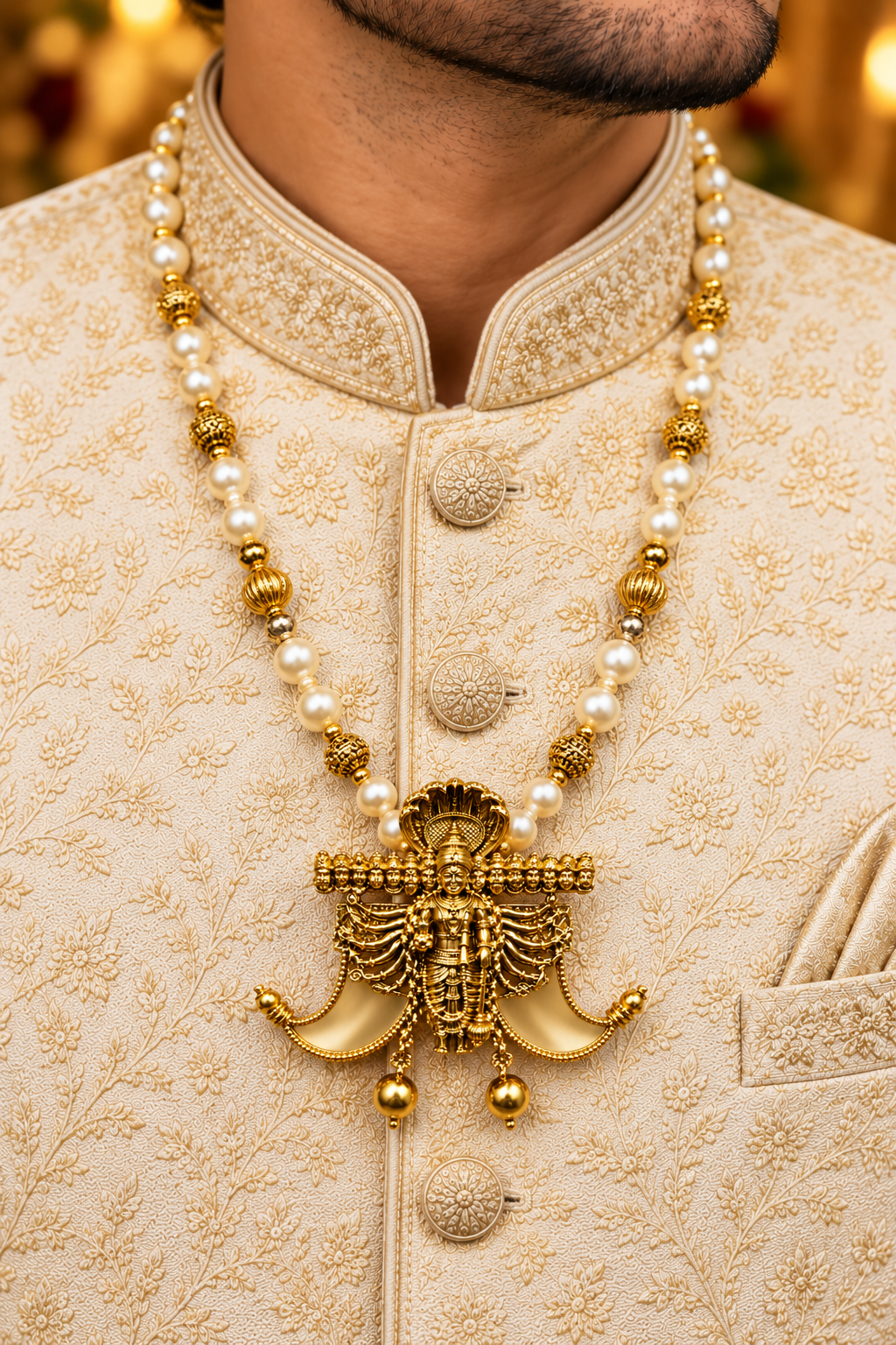 🙏✨Devotional dhashavathram with tiger nail pendent 🥰