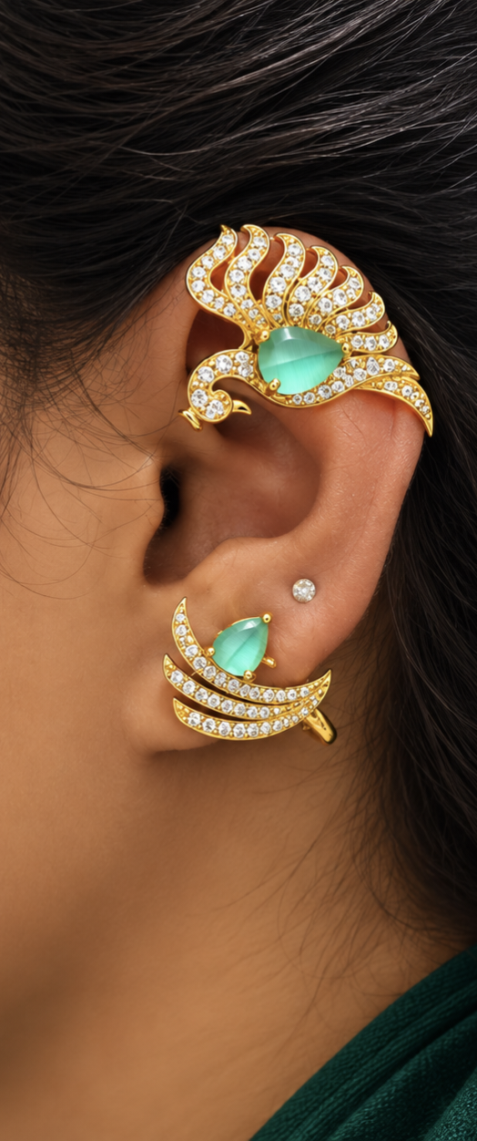 Elegant Gold-Tone Ear Cuffs 🤩🥰
