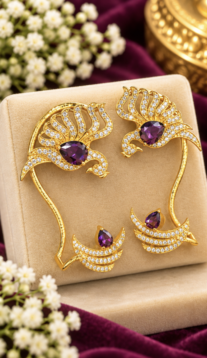 Elegant Gold-Tone Ear Cuffs 🤩🥰