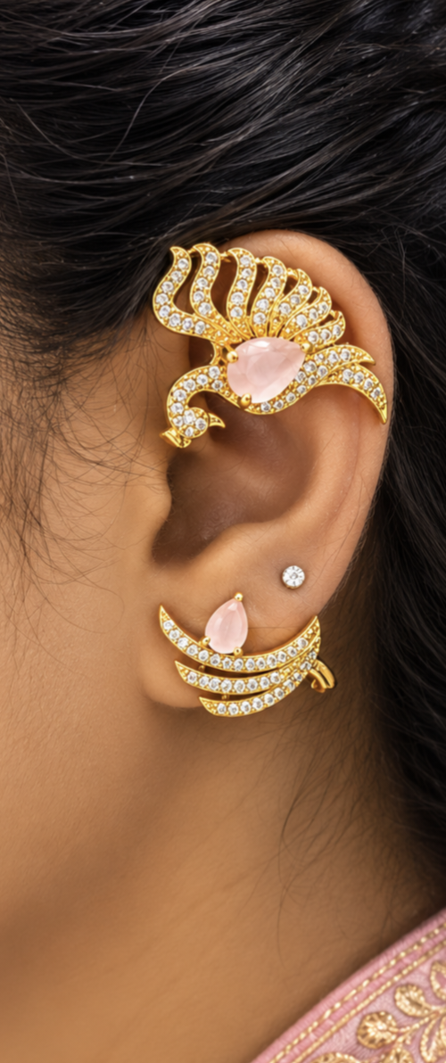 Elegant Gold-Tone Ear Cuffs 🤩🥰