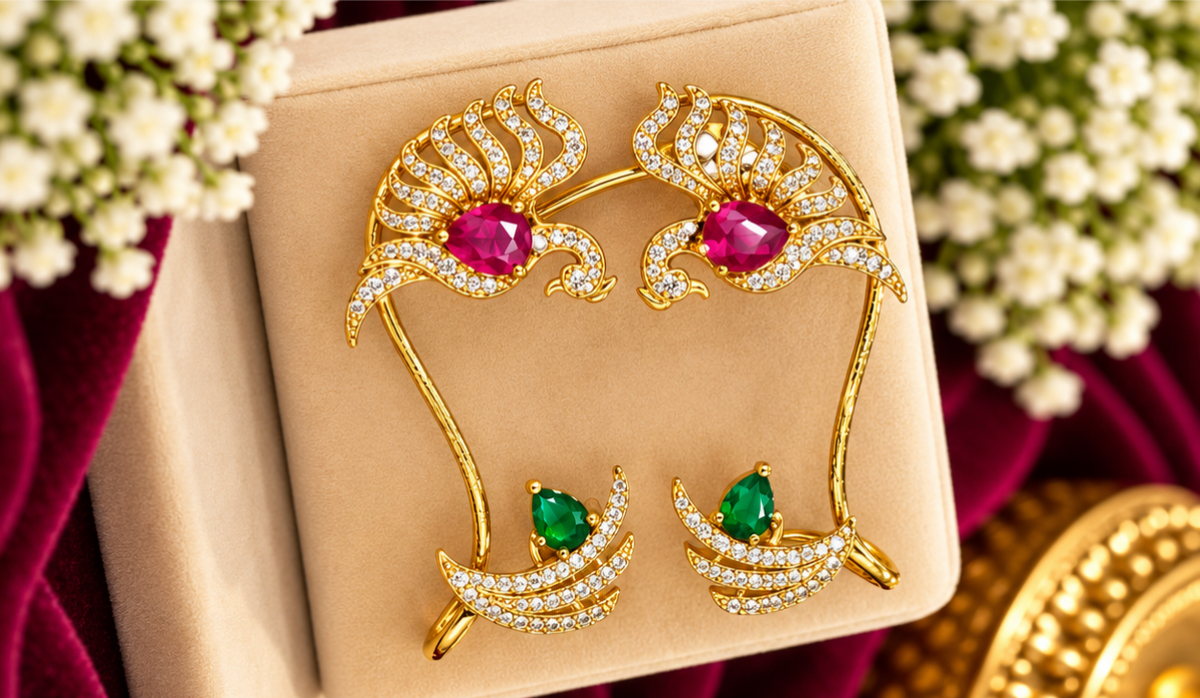 Elegant Gold-Tone Ear Cuffs 🤩🥰