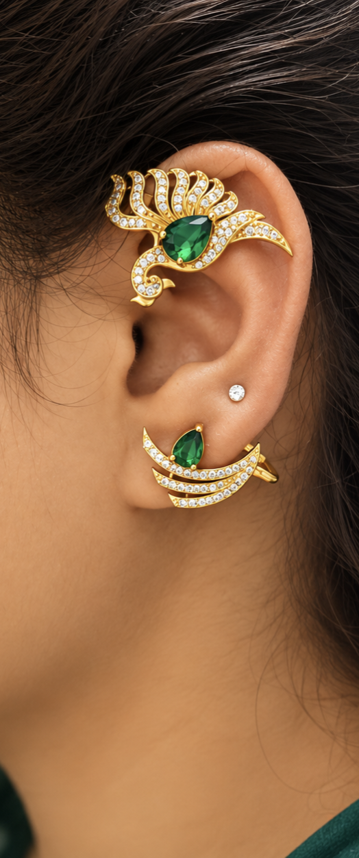 Elegant Gold-Tone Ear Cuffs 🤩🥰