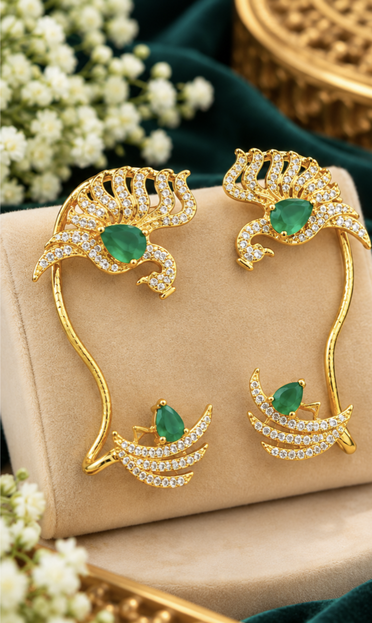 Elegant Gold-Tone Ear Cuffs 🤩🥰