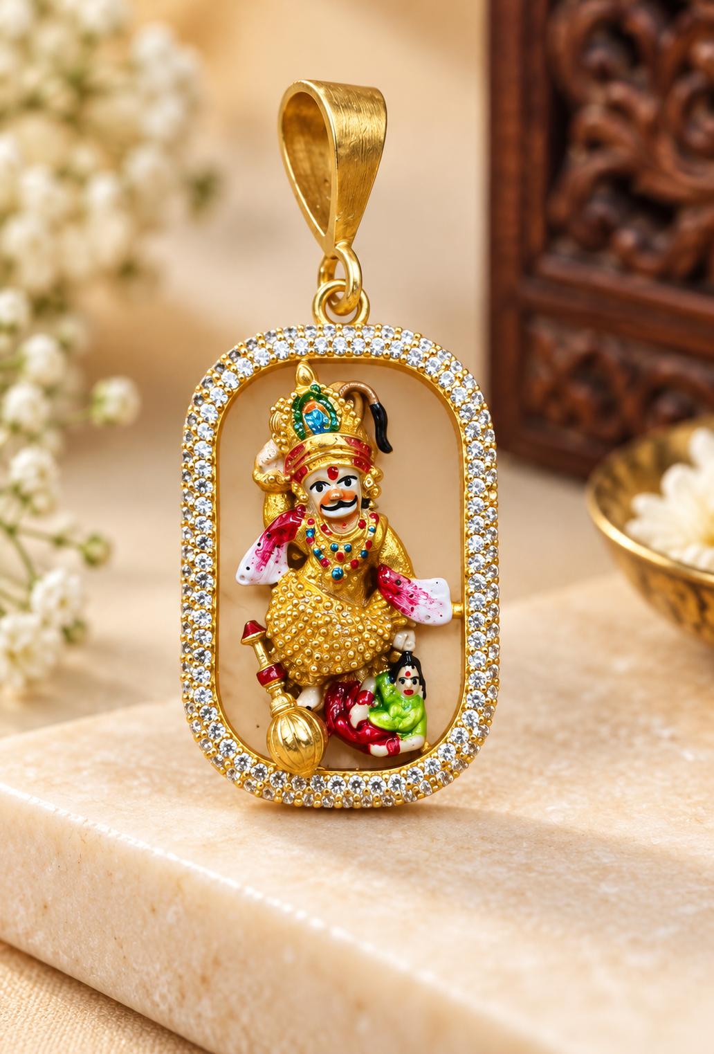 🤩Beautiful anamil hanuman locket 🥰